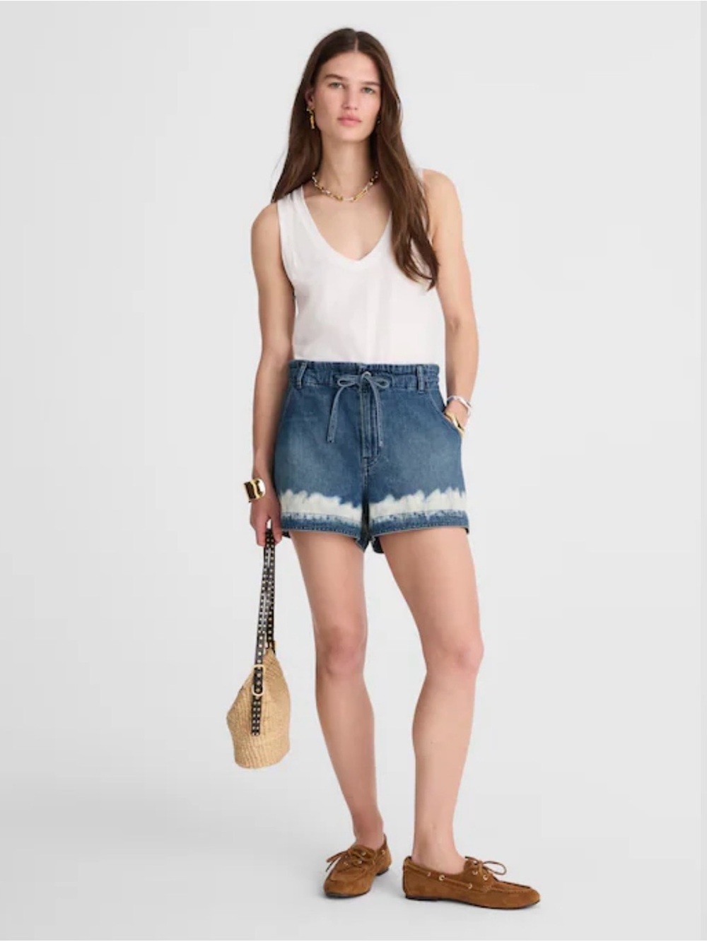 Madewell tie waist Denim Paperbag waist Jean shorts medium NWT
